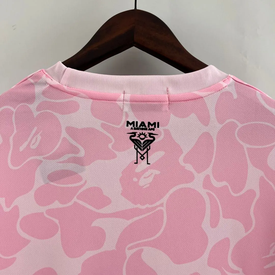 23-24 Inter Miami x Bape Limited Pink Shirt Special Edition Kit