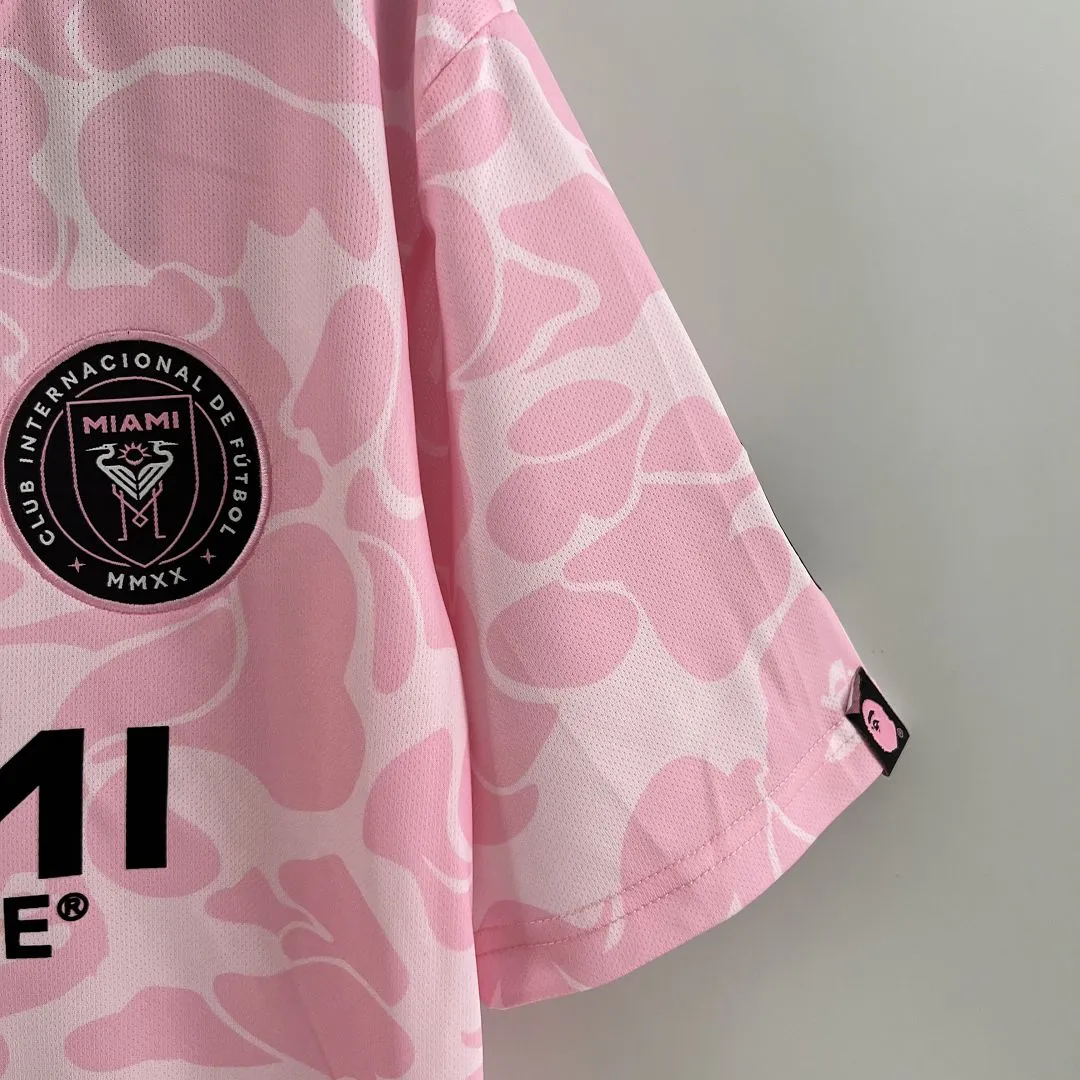 23-24 Inter Miami x Bape Limited Pink Shirt Special Edition Kit