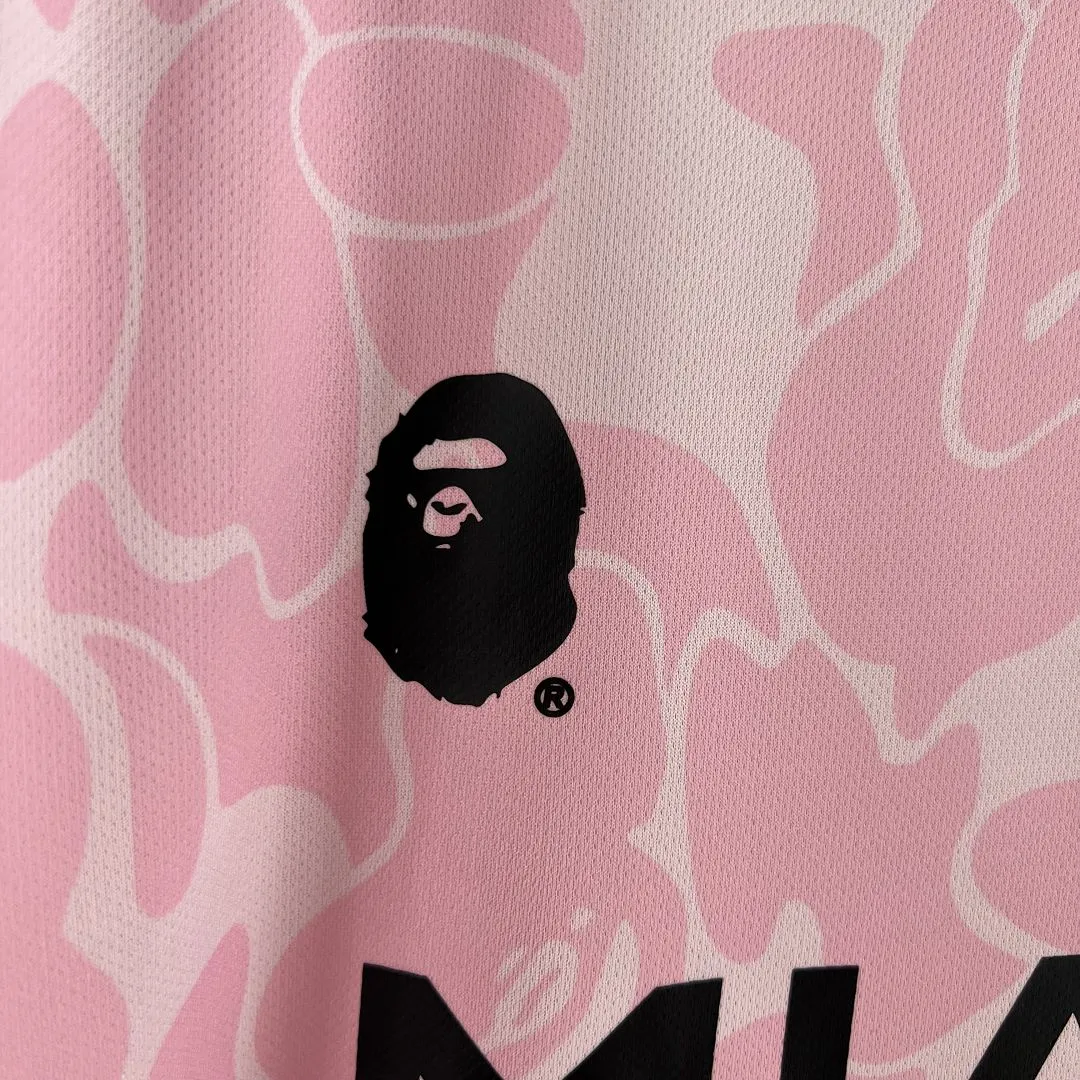 23-24 Inter Miami x Bape Limited Pink Shirt Special Edition Kit