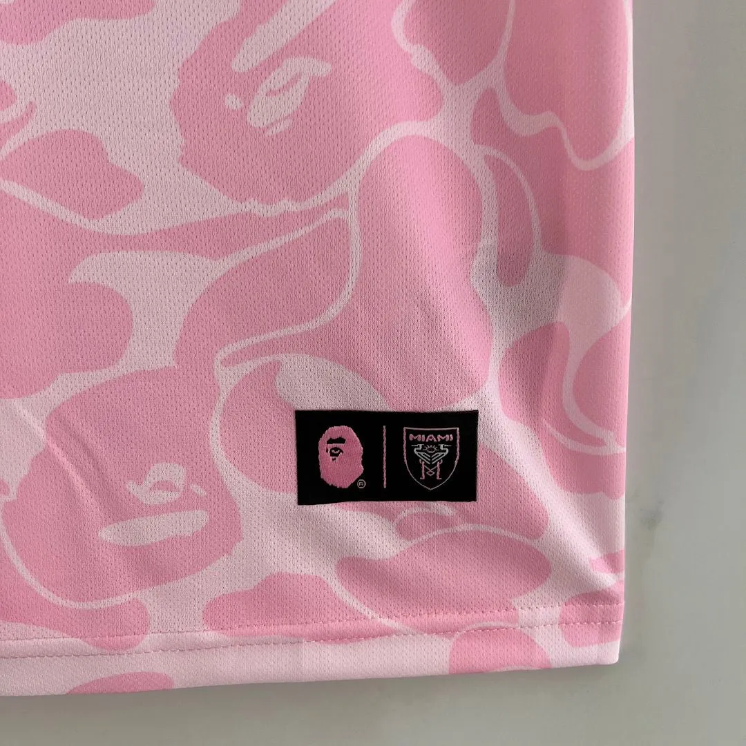 23-24 Inter Miami x Bape Limited Pink Shirt Special Edition Kit