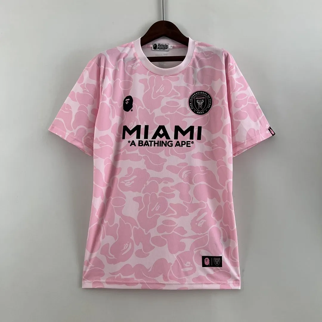 23-24 Inter Miami x Bape Limited Pink Shirt Special Edition Kit