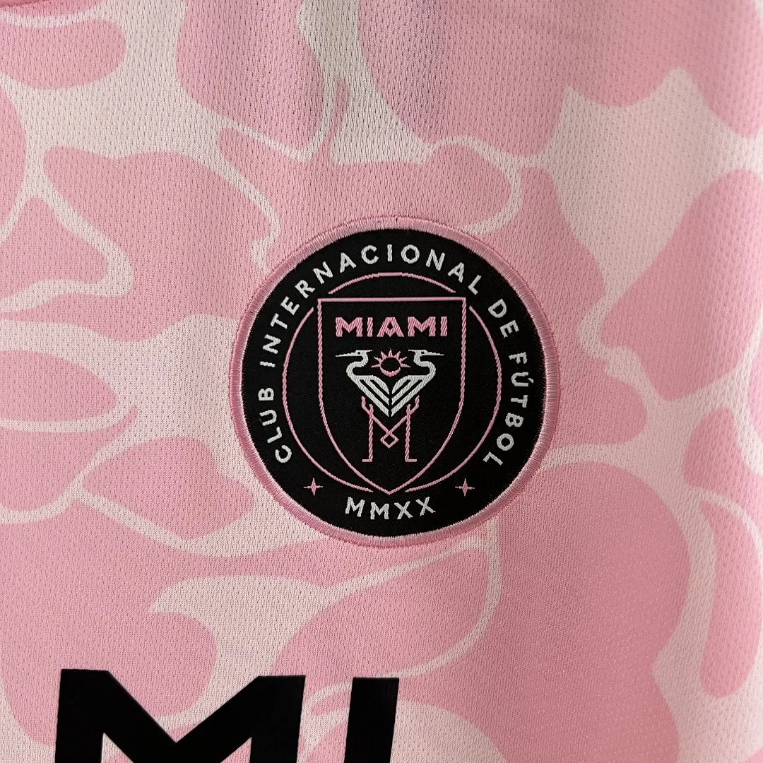 23-24 Inter Miami x Bape Limited Pink Shirt Special Edition Kit