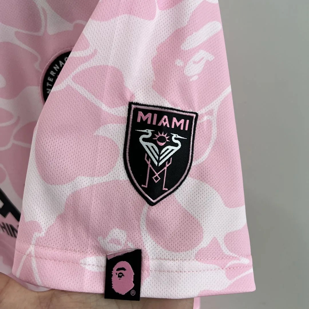 23-24 Inter Miami x Bape Limited Pink Shirt Special Edition Kit