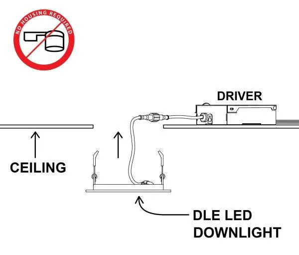 4 in. Square White Flat Panel LED Downlight in 5000K