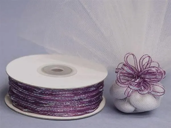 50 Yards 1/8" DIY Eggplant Pull Ribbon Wedding Party Dress Favor Gift Craft