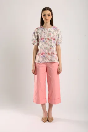 Amita Wide Leg Culottes in Pink