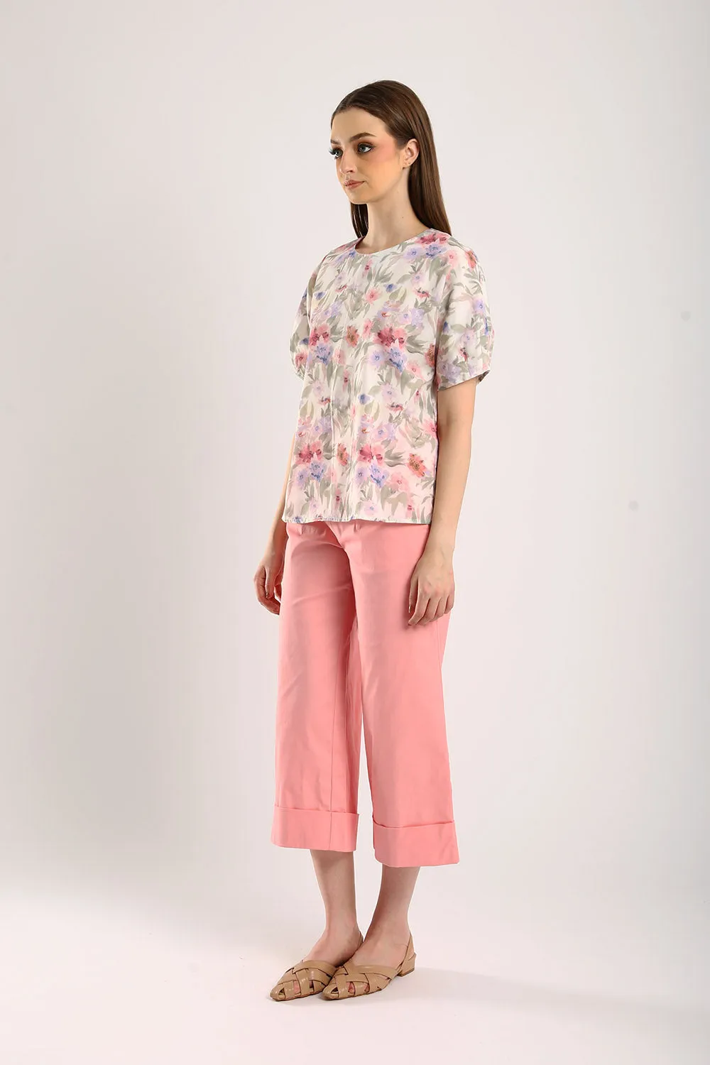 Amita Wide Leg Culottes in Pink