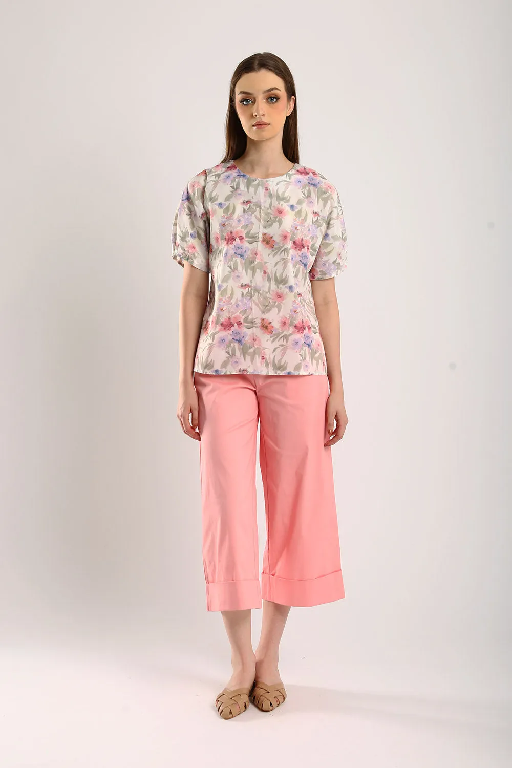 Amita Wide Leg Culottes in Pink
