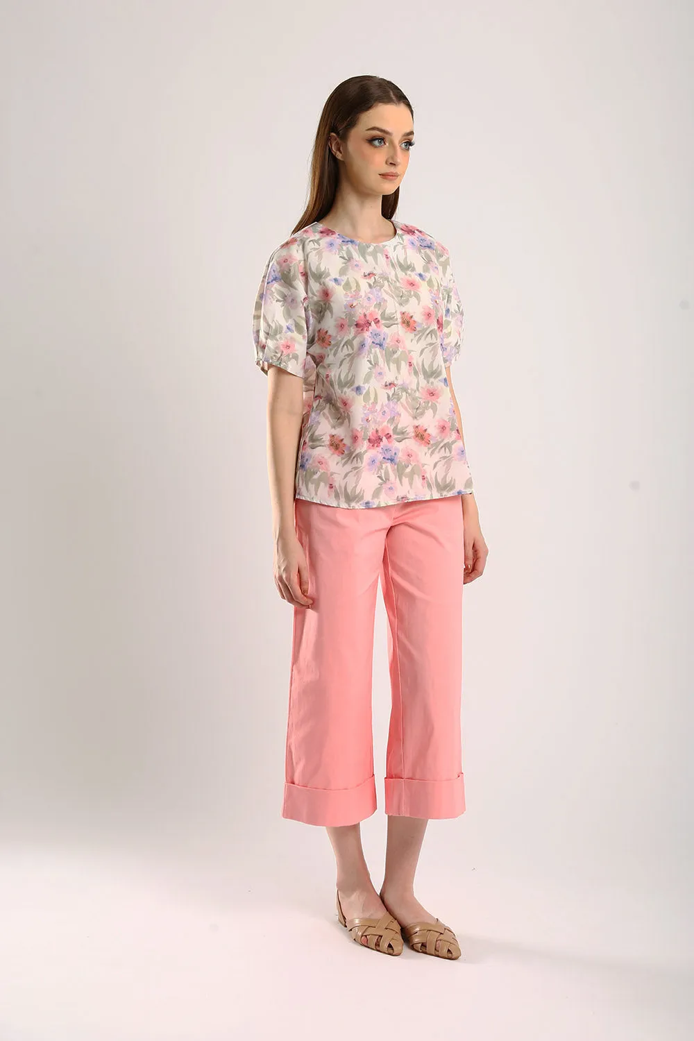 Amita Wide Leg Culottes in Pink