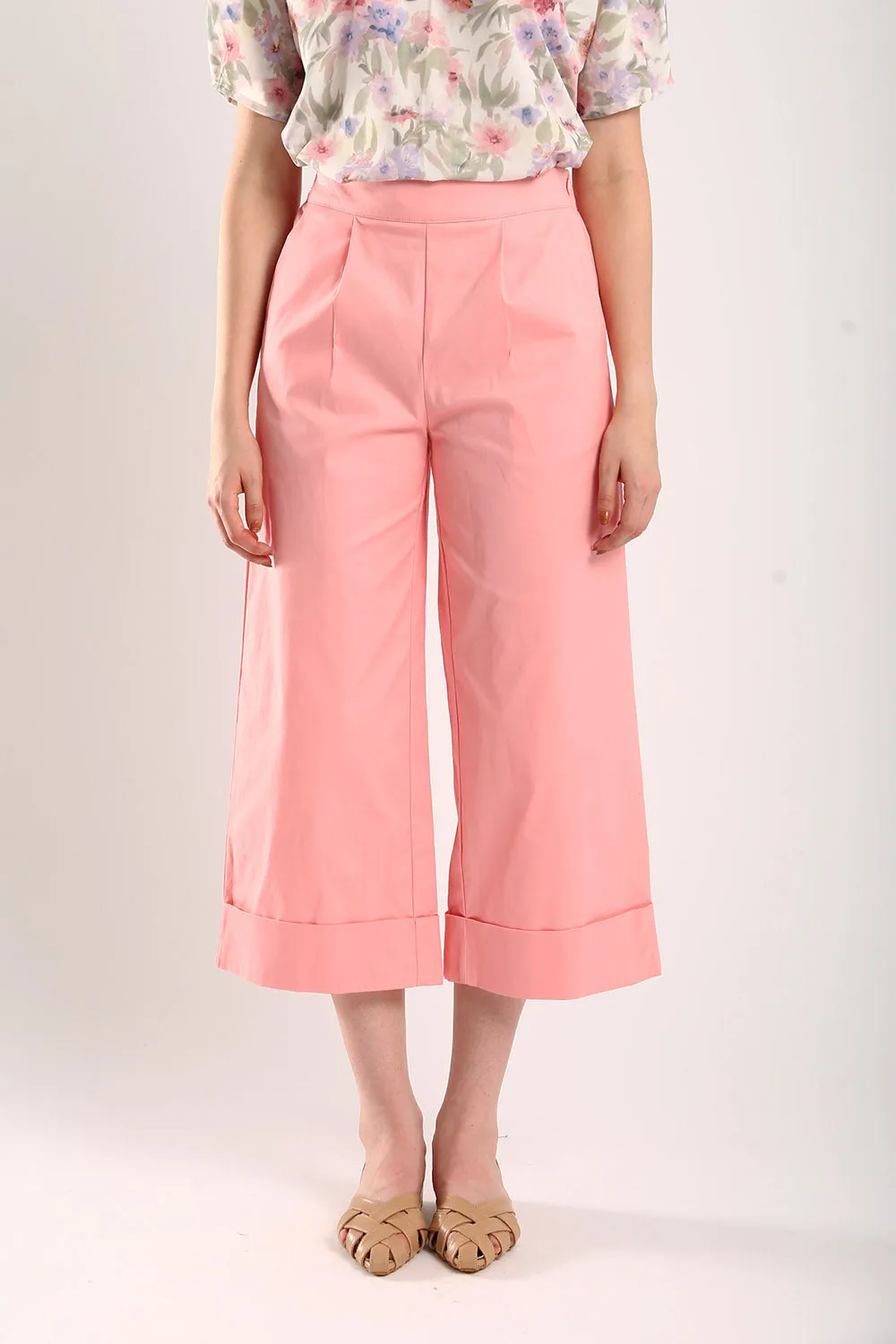 Amita Wide Leg Culottes in Pink