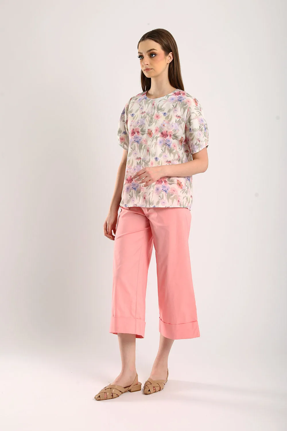 Amita Wide Leg Culottes in Pink