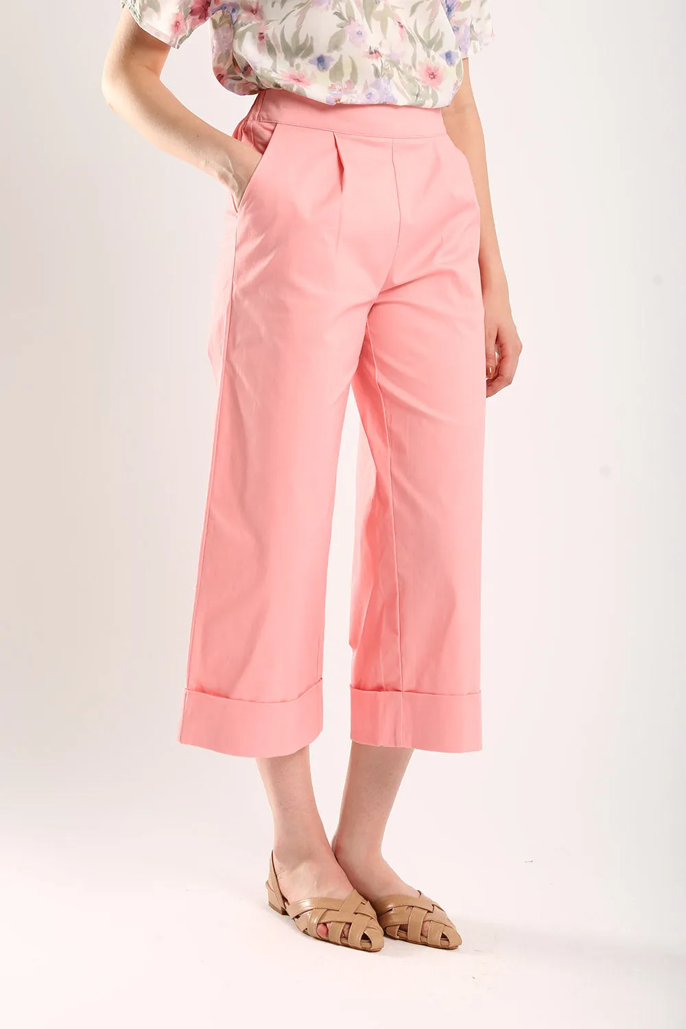 Amita Wide Leg Culottes in Pink