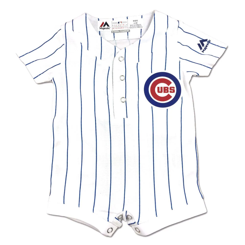 Authentic Cubs Baby Jersey Pinstripe Romper