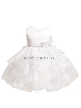 B808 Satin with Organza Ruffle Dress (3 Diff. Colors)