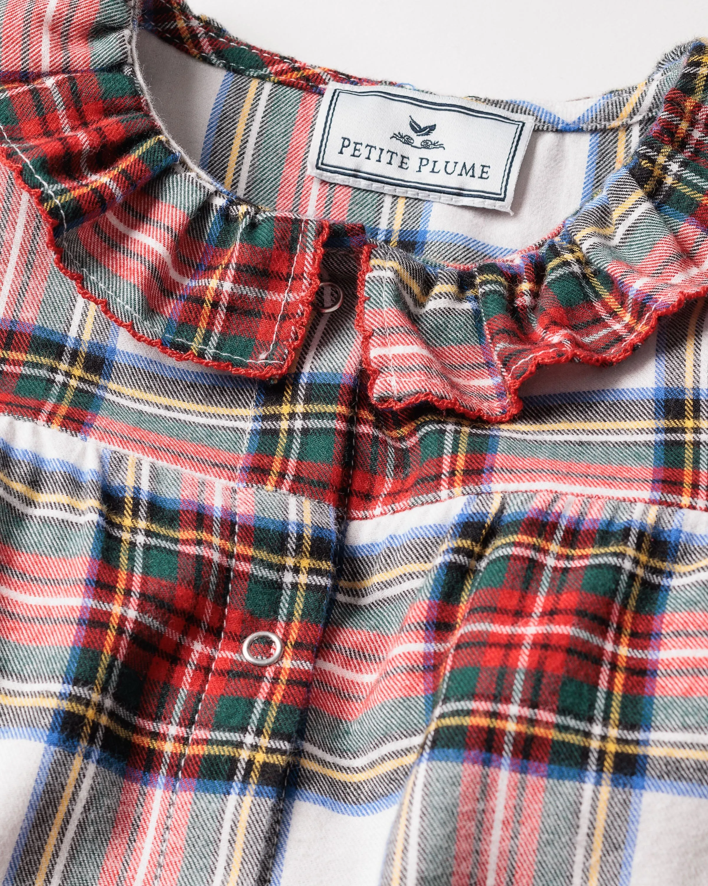 Baby's Twill Madeline Romper | Balmoral Tartan
