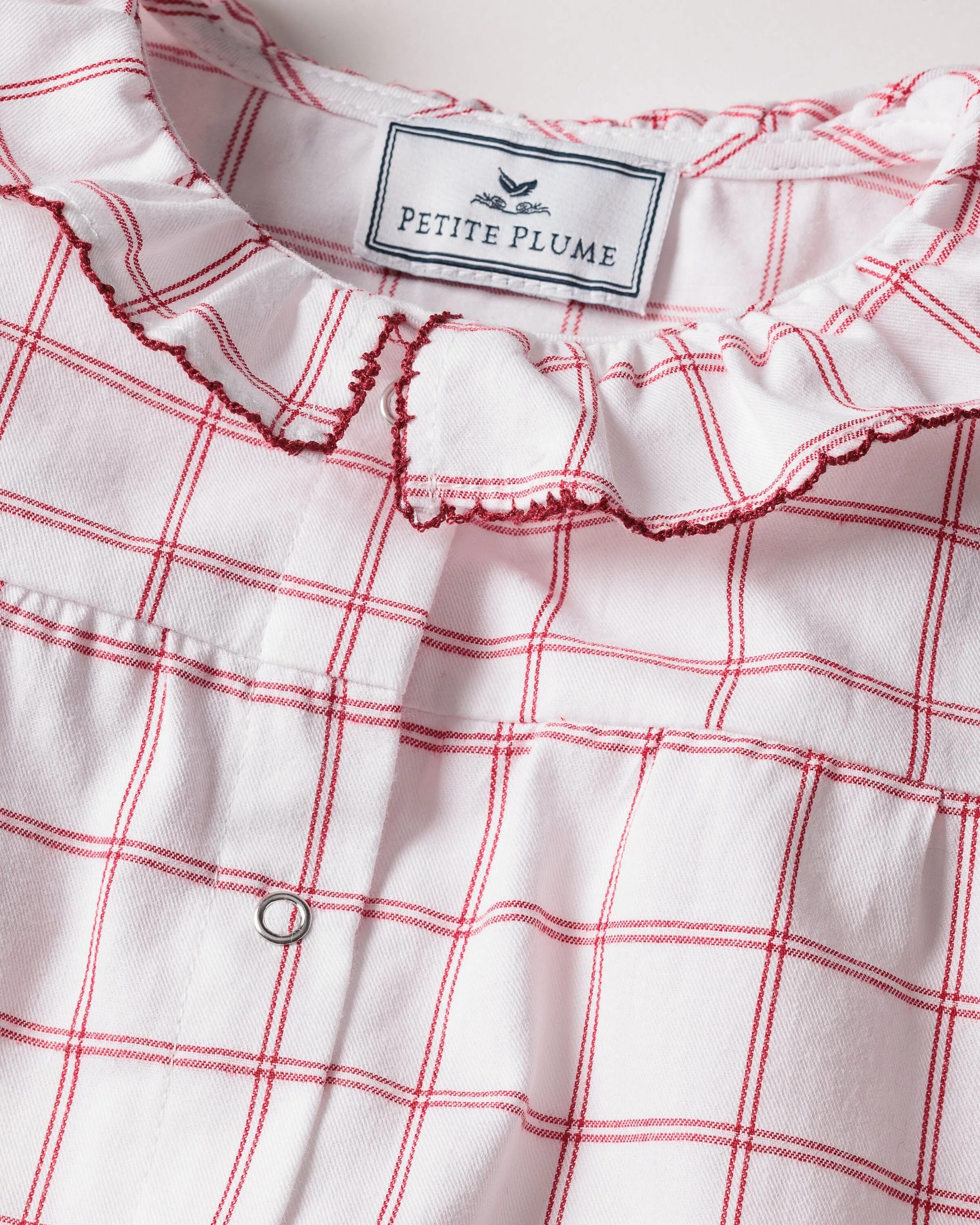 Baby's Twill Madeline Romper | Garnet Tattersall