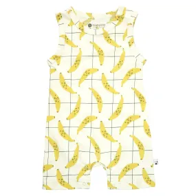 babysoy Inc - Babysoy Pattern Prints Tank Romper - Banana