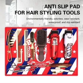 Barbershop Clippers Mat Non-Slip Limit Combs Counter Mat Hairdressing Flexible No Magnetic Force Pad Grooming Storage Tools