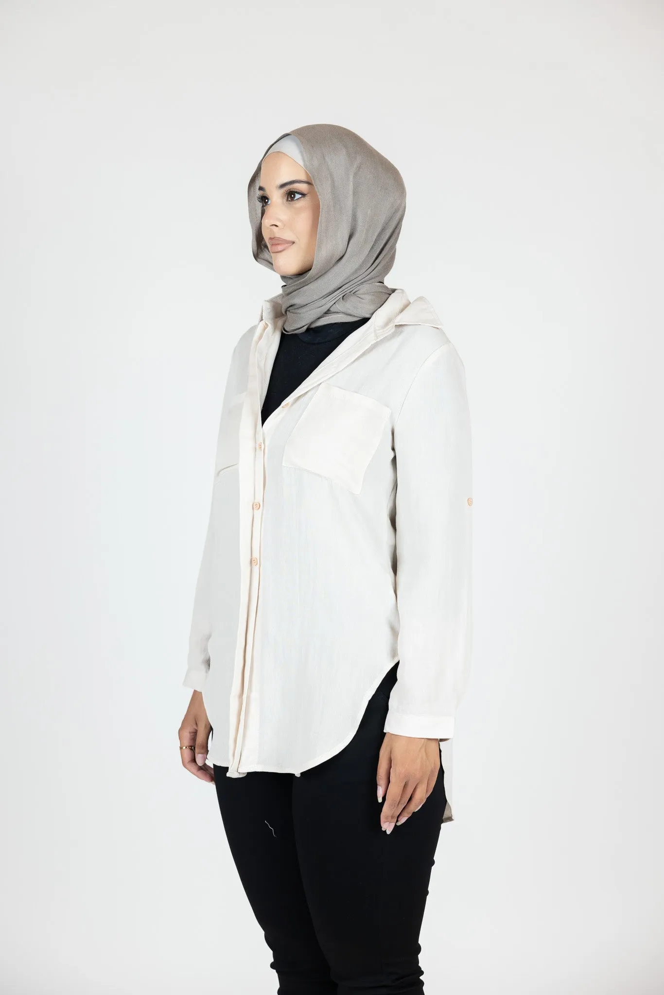 Basic Cotton Button Shirt