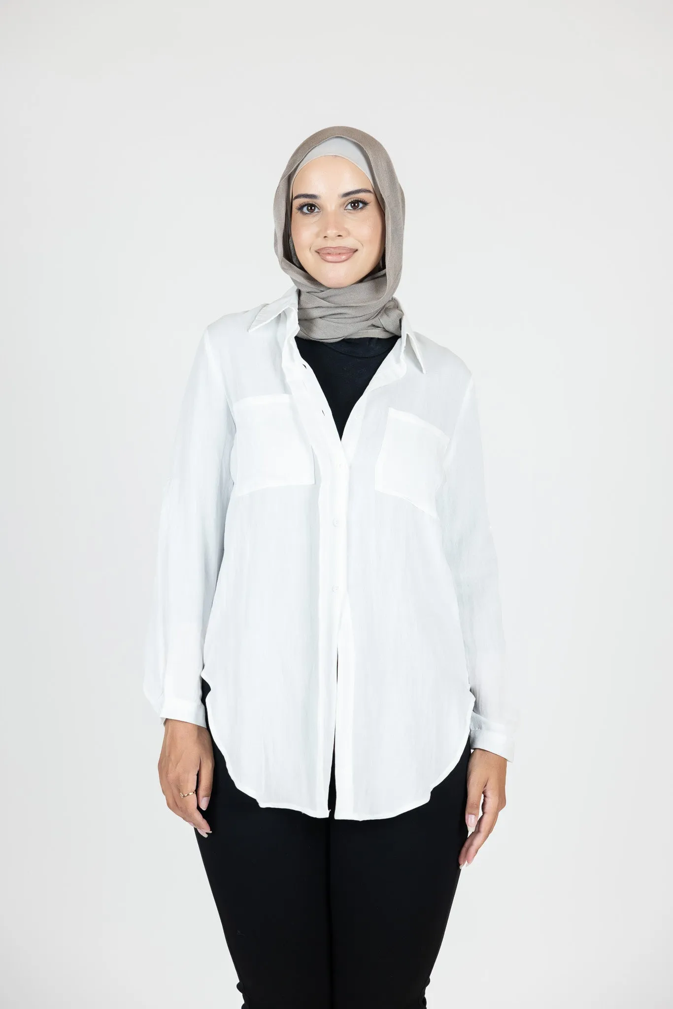 Basic Cotton Button Shirt