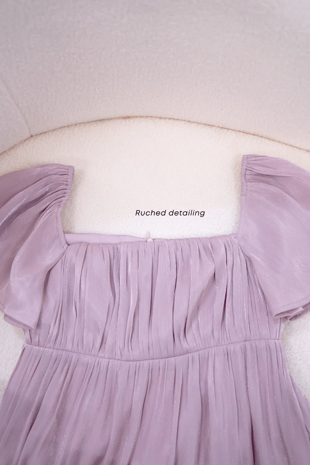 BELLE FLUTTERS SHIMMERY MIDAXI IN BLACK