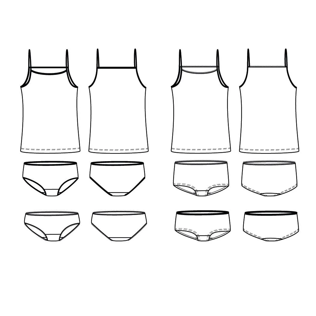 BELLE underwear set - Girl 3/12 - PDF Sewing Pattern