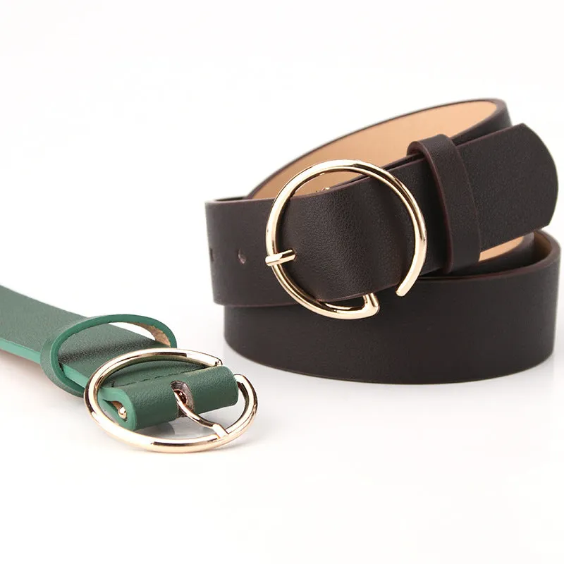 Belt Fashion Personalized Letter Alloy Buckle All-Matching Jeans with Skirt Decorative Belt