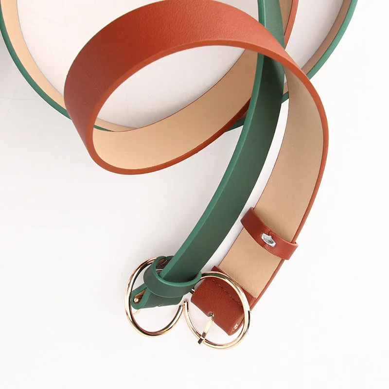 Belt Fashion Personalized Letter Alloy Buckle All-Matching Jeans with Skirt Decorative Belt