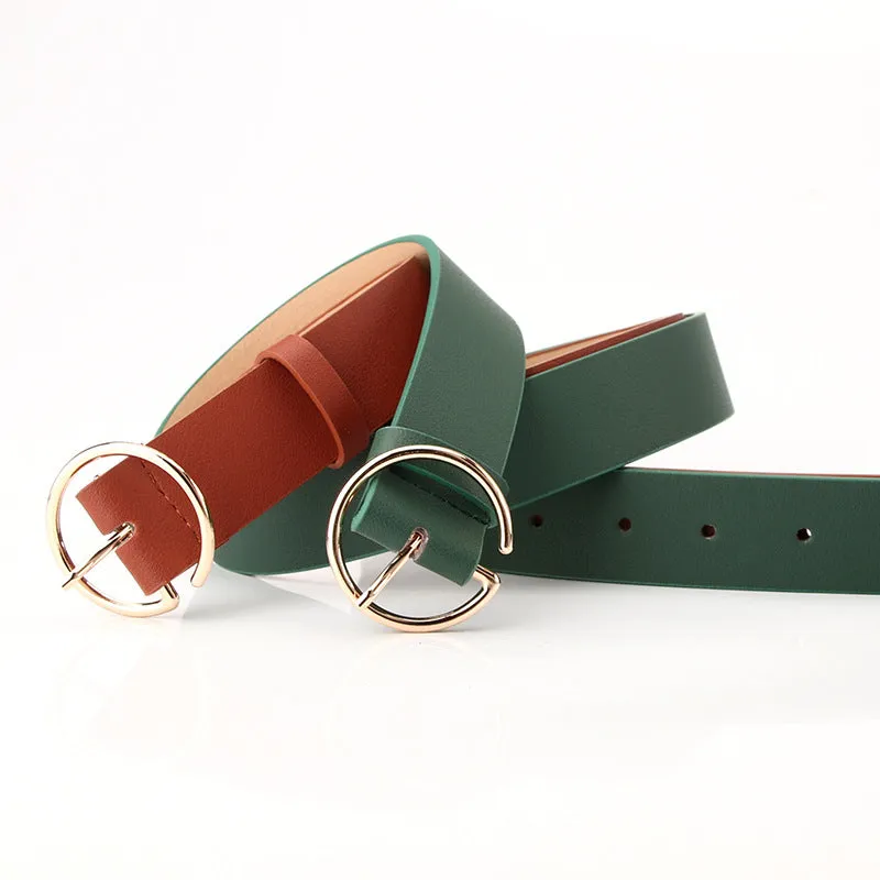 Belt Fashion Personalized Letter Alloy Buckle All-Matching Jeans with Skirt Decorative Belt