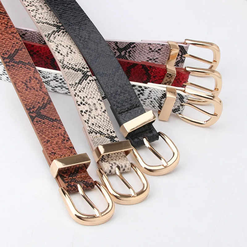 Belt Serpentine Belt Fashion Simple Jeans Pant Belt Ins Style Women's Belt Belt