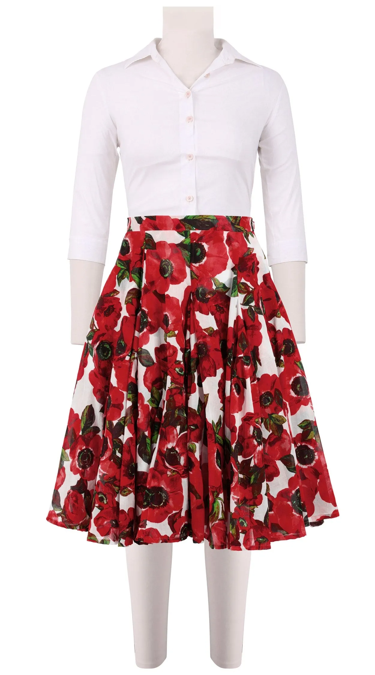 Birdy Skirt #2 Cotton Musola (Anemone Fokker Small White)