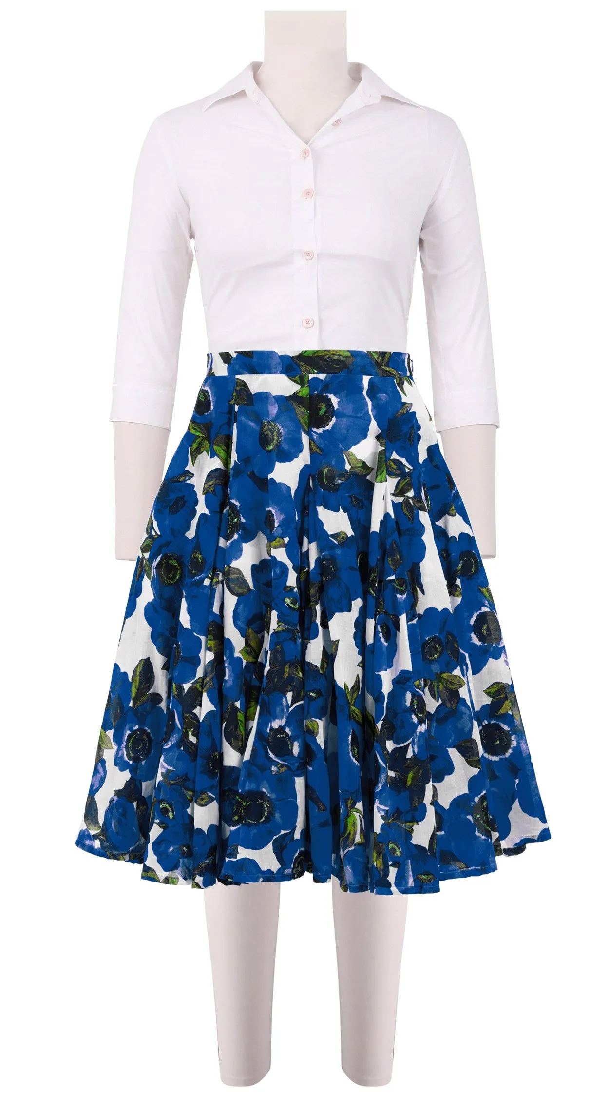Birdy Skirt #2 Cotton Musola (Anemone Fokker Small White)