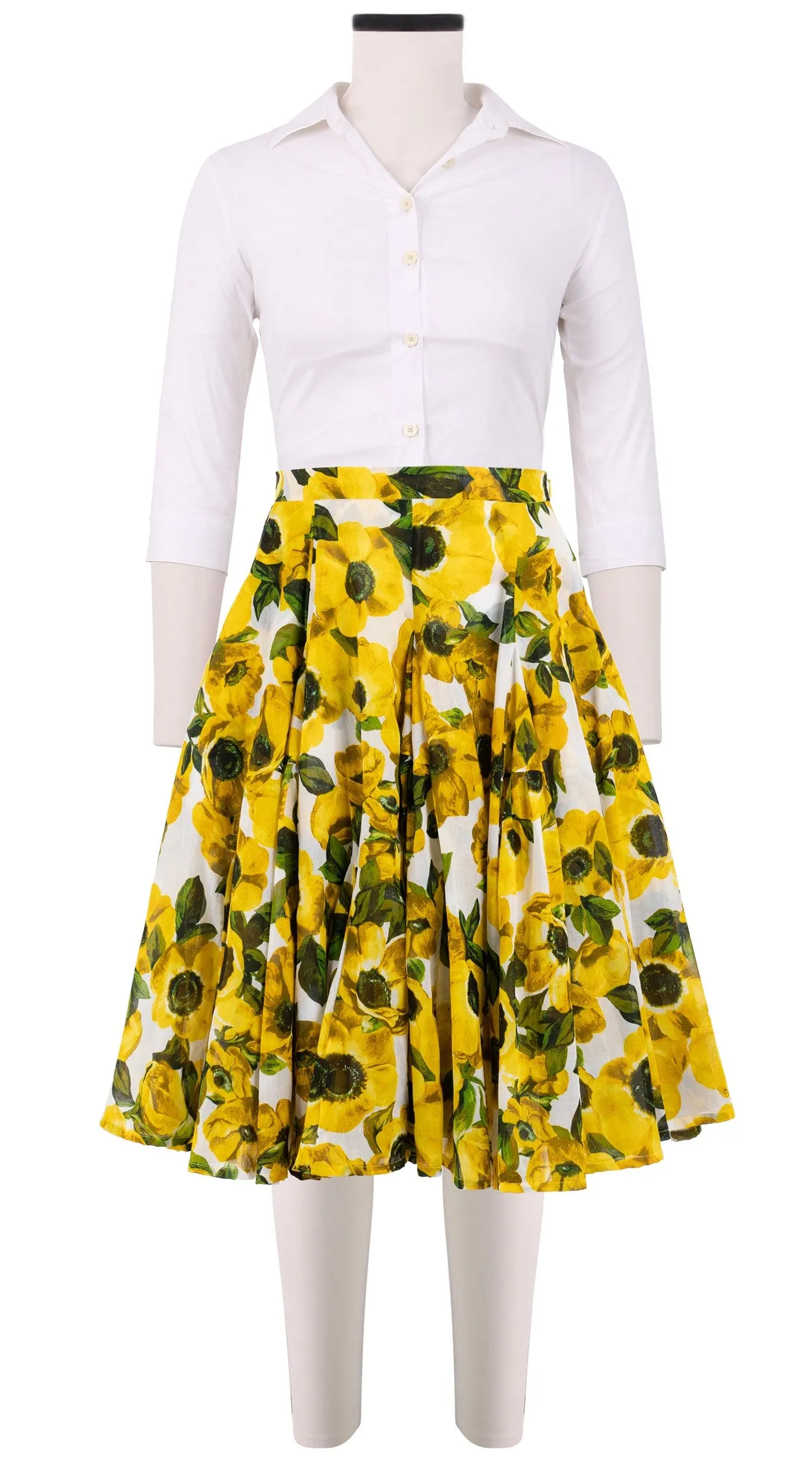 Birdy Skirt #2 Cotton Musola (Anemone Fokker Small White)