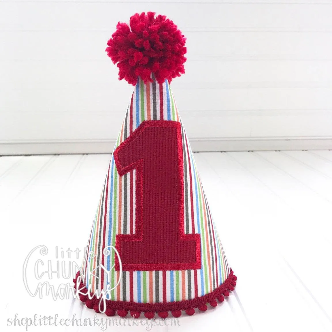 Birthday Hat - Multi Stripe Birthday Hat