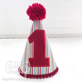 Birthday Hat - Multi Stripe Birthday Hat