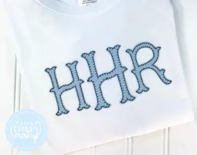 Boy Shirt - Fishtail Applique Monogram