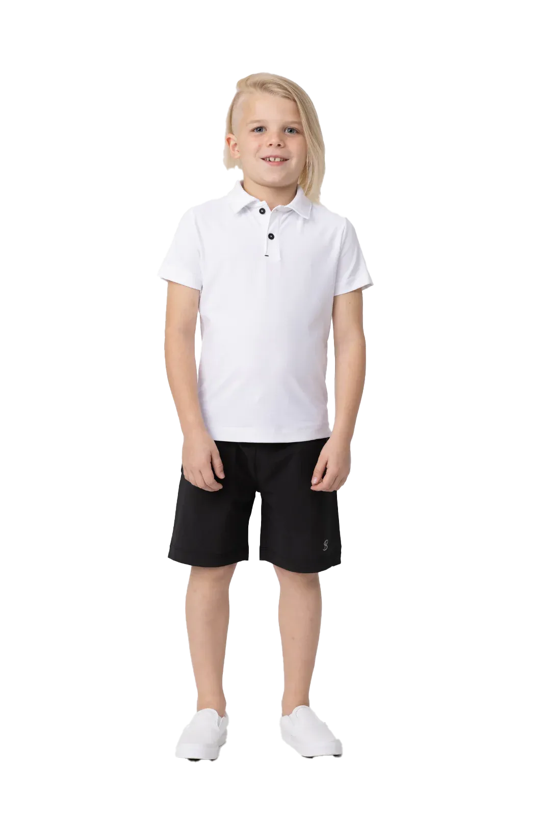 Boys B Sport Short Sleeve Polo (White)