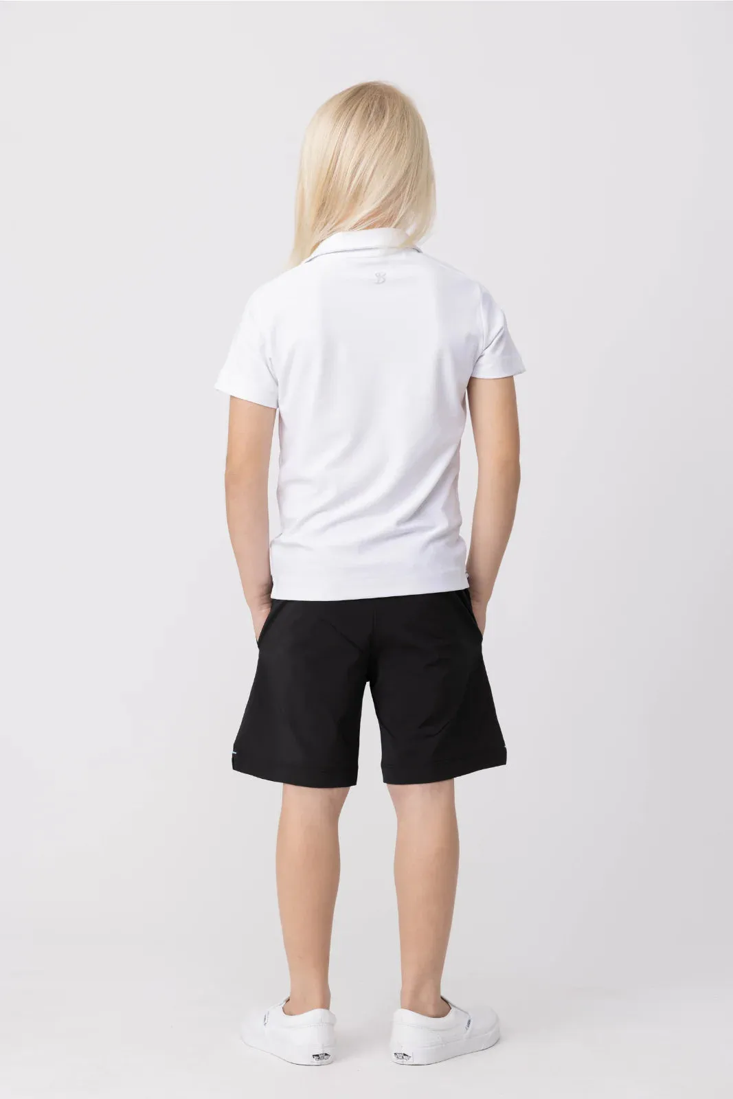 Boys B Sport Short Sleeve Polo (White)