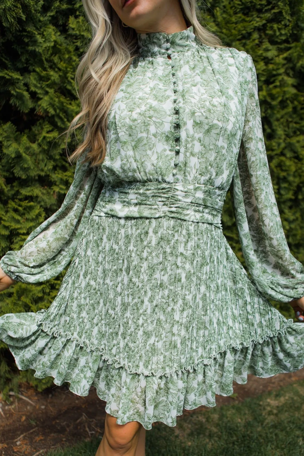 Brynley Dress in Green - FINAL SALE