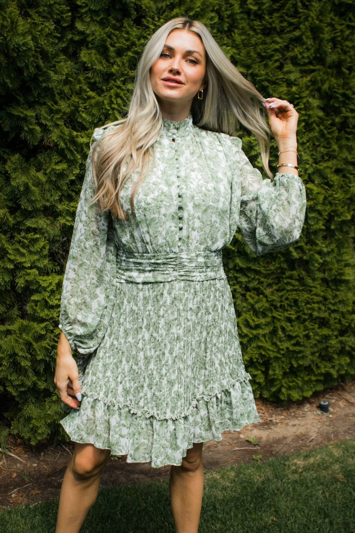 Brynley Dress in Green - FINAL SALE