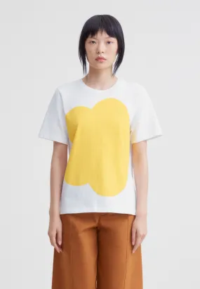 Building Block Big Flower T-Shirt - white/yellow