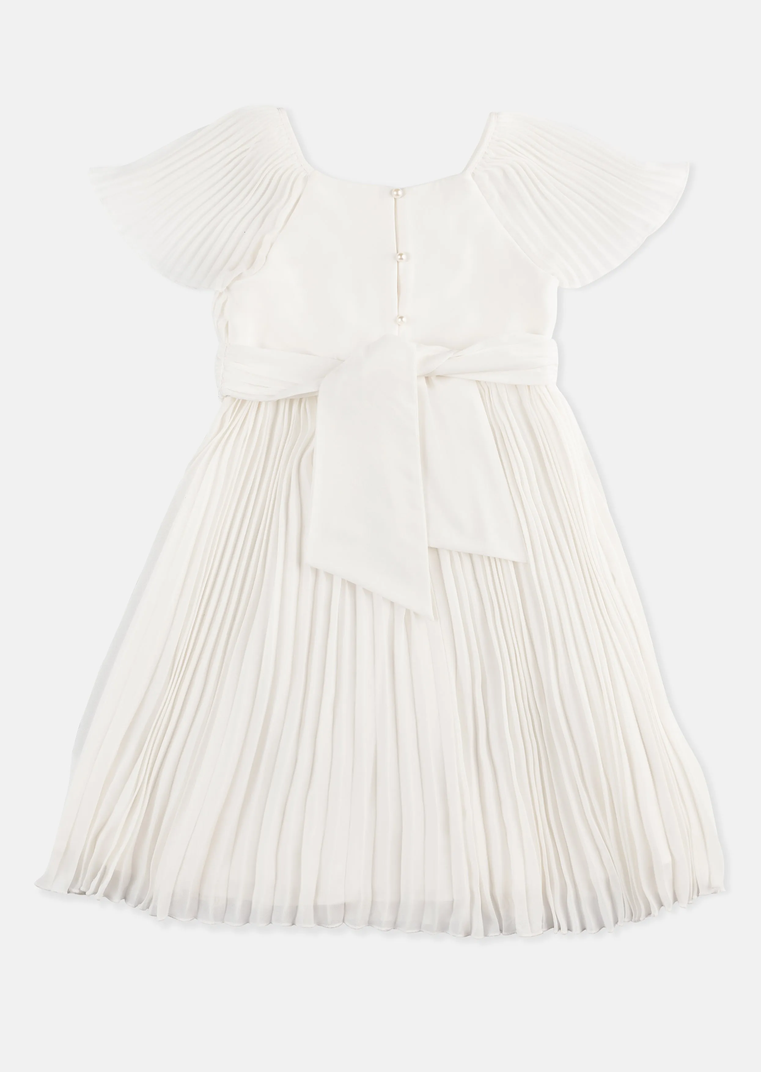 Camille Pleated Georgette Dress