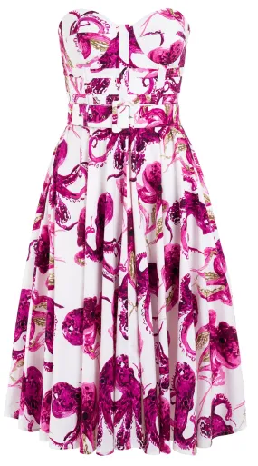 Carol Dress Bra Strapless Long Length Cotton Stretch (Octopus)