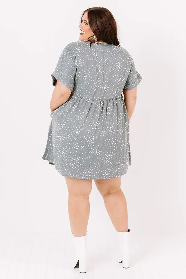 Casual Occasion Babydoll Dress In Light Forest   Curves