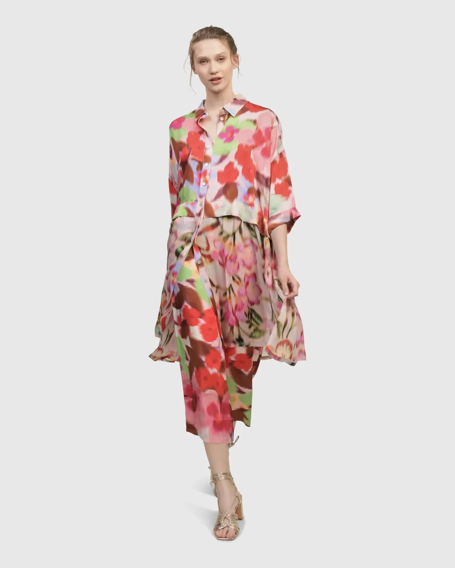 Cherry Blossom Babydoll Top, Blush