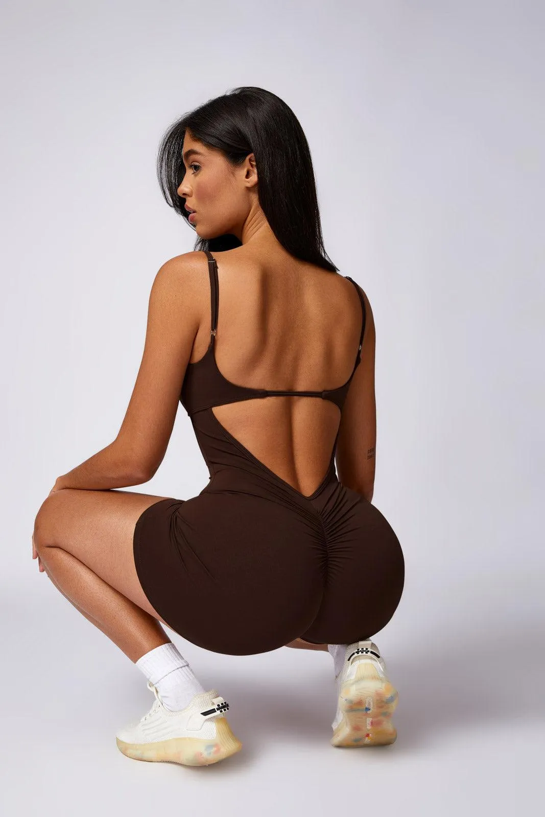 Claire Romper - Brown (FINAL SALE)