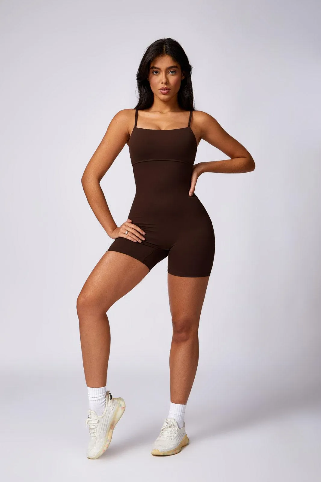 Claire Romper - Brown (FINAL SALE)