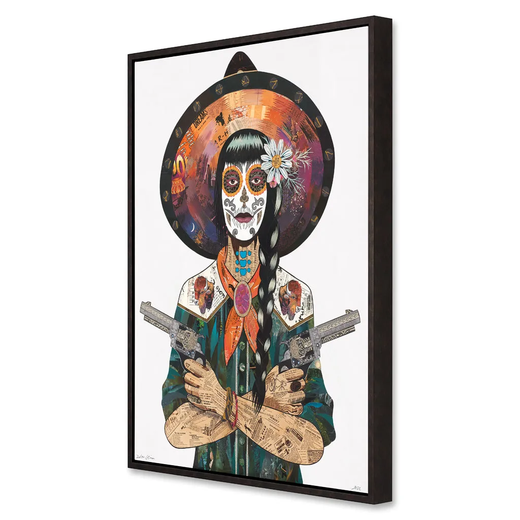 COSMIC BISON canvas print with float frame
