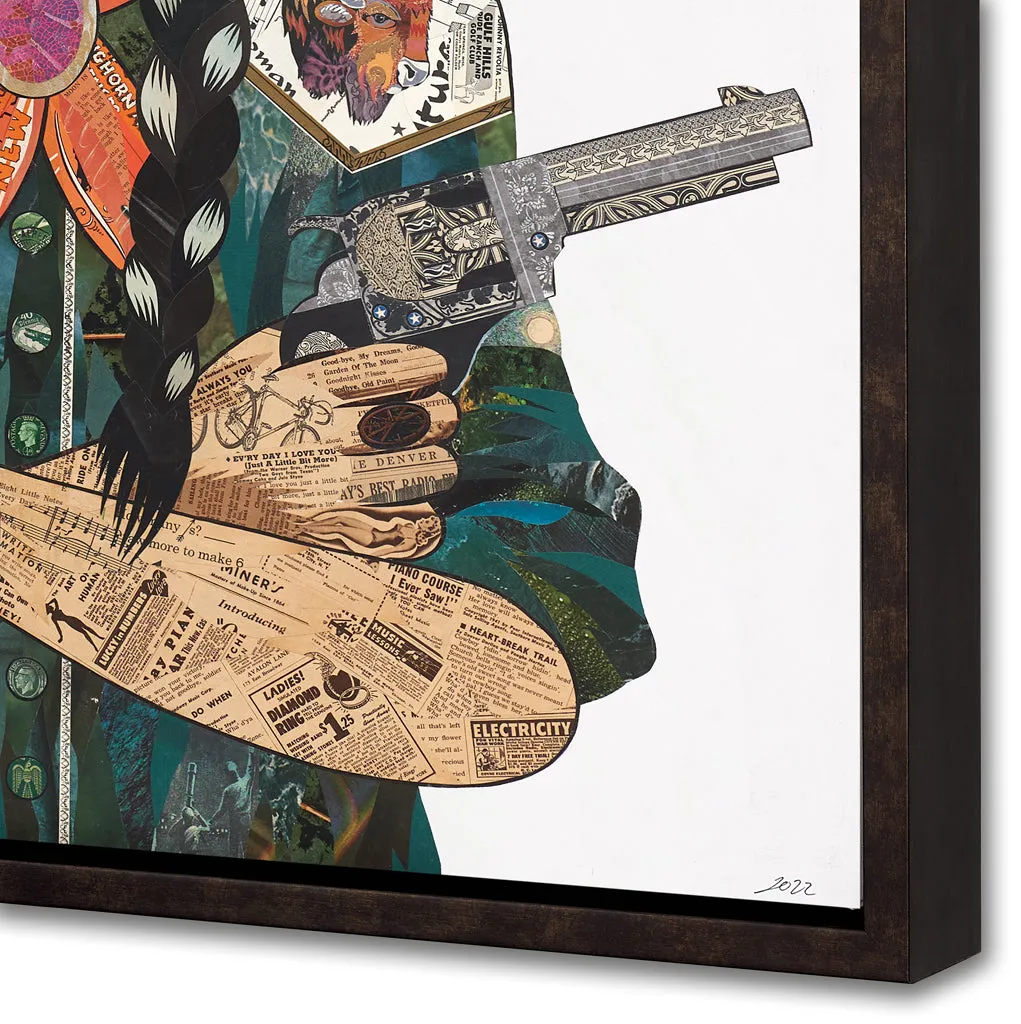 COSMIC BISON canvas print with float frame