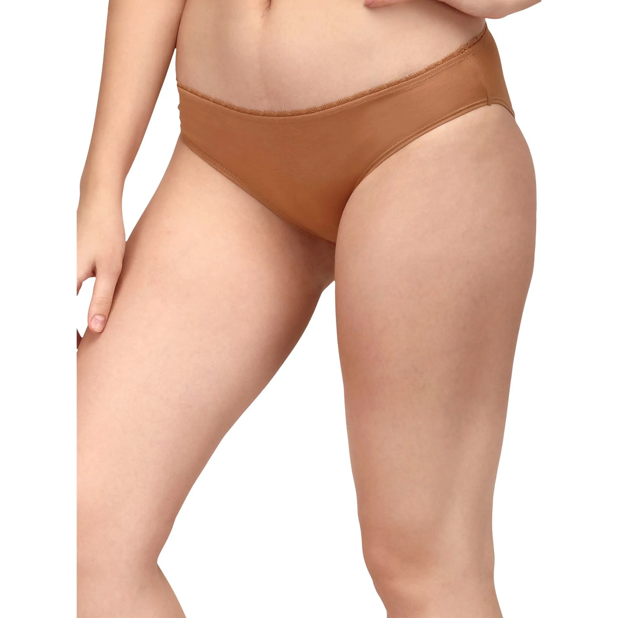 COTTON SPANDEX LOW RISE LACE BRIEF (PACK OF 2) 2BF-24